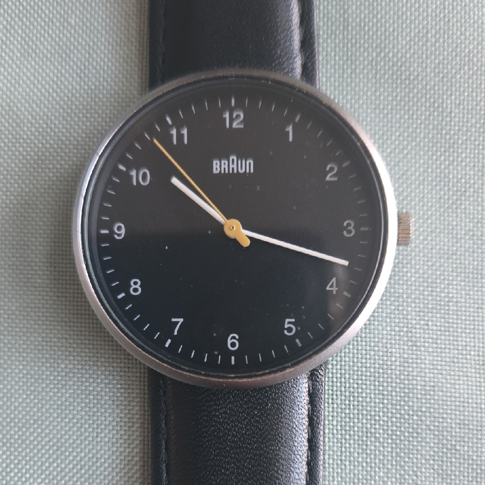 ⌚ Braun Minimalist Black Watch | Needs Battery | Authentic